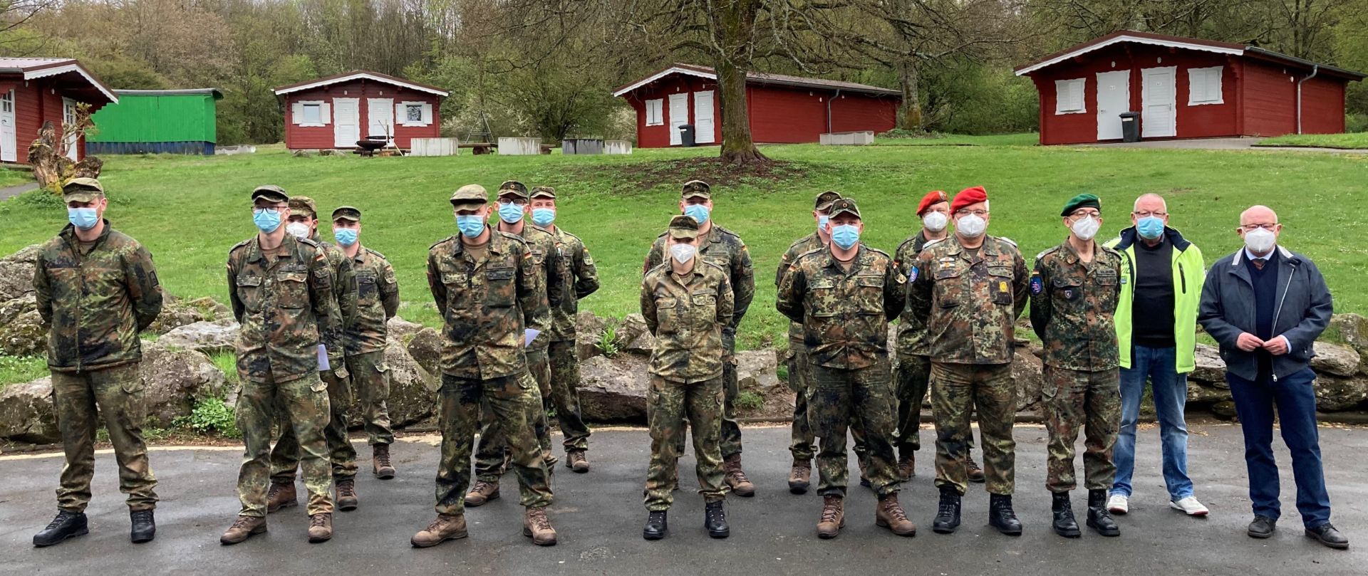 Die Soldatinnen und Soldaten wurden während ihrer Tätigkeit in der Pandemiebekämpfung u. a. im Kreisjugendheim Heisterberg untergebracht und versorgt (Foto: Lahn-Dill-Kreis)