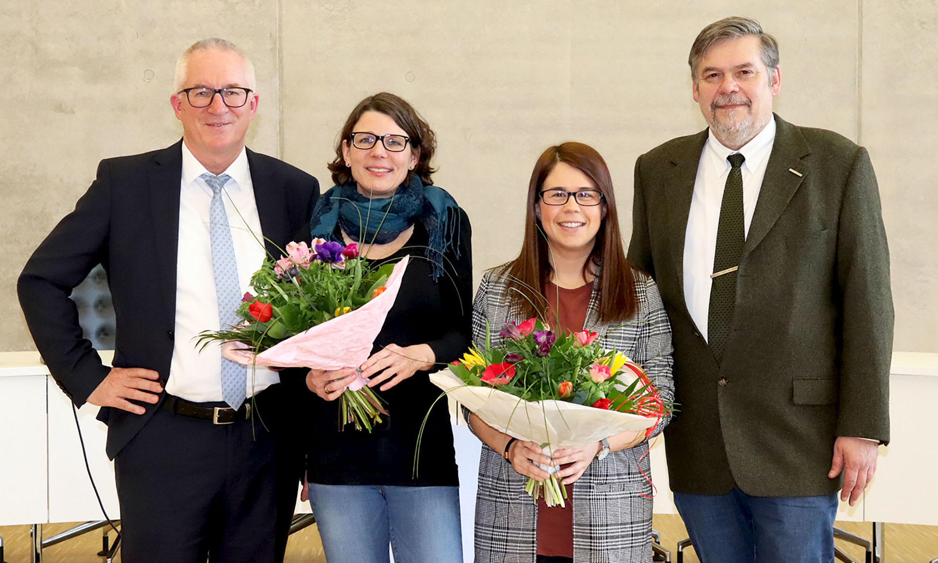 Von links: Frank Böcher, Kathrin Gaidies, Anna Hartmann, Klaus Gerhard Schreiner (Foto: Lahn-Dill-Kreis)