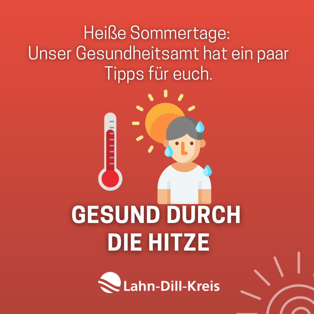 Informationsgrafik zum Thema "Gesund durch die Hitze"