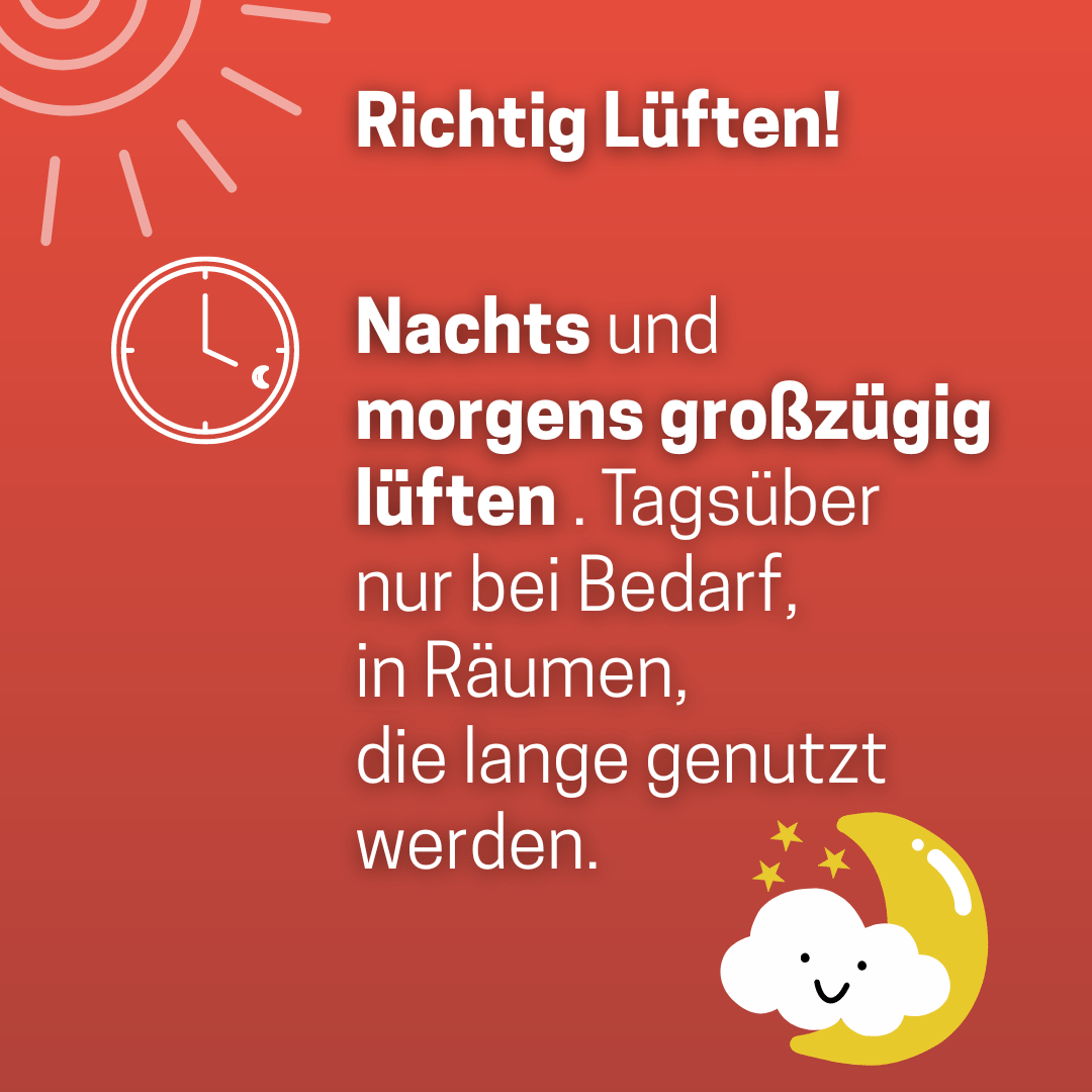 Informationsgrafik zum Thema "Gesund durch die Hitze"