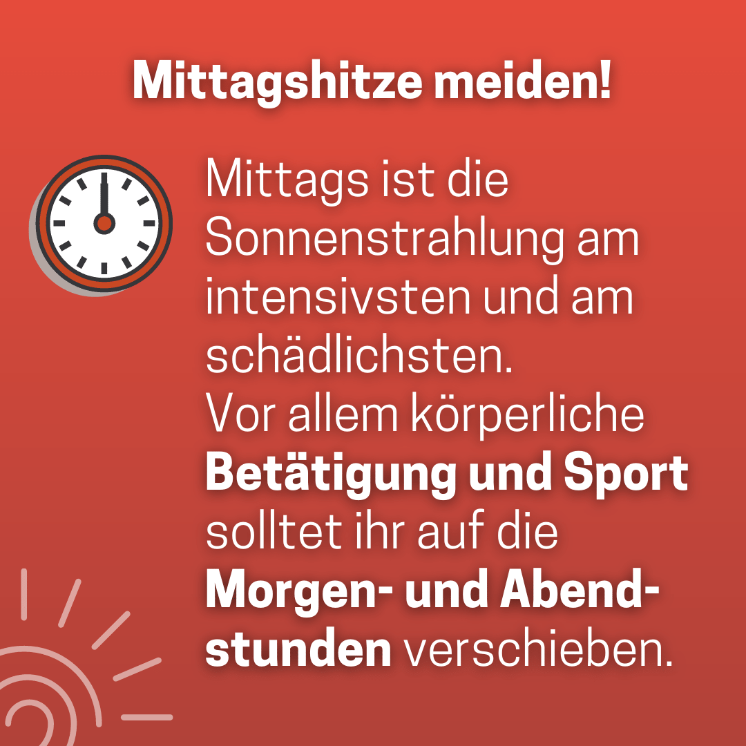 Informationsgrafik zum Thema "Gesund durch die Hitze"