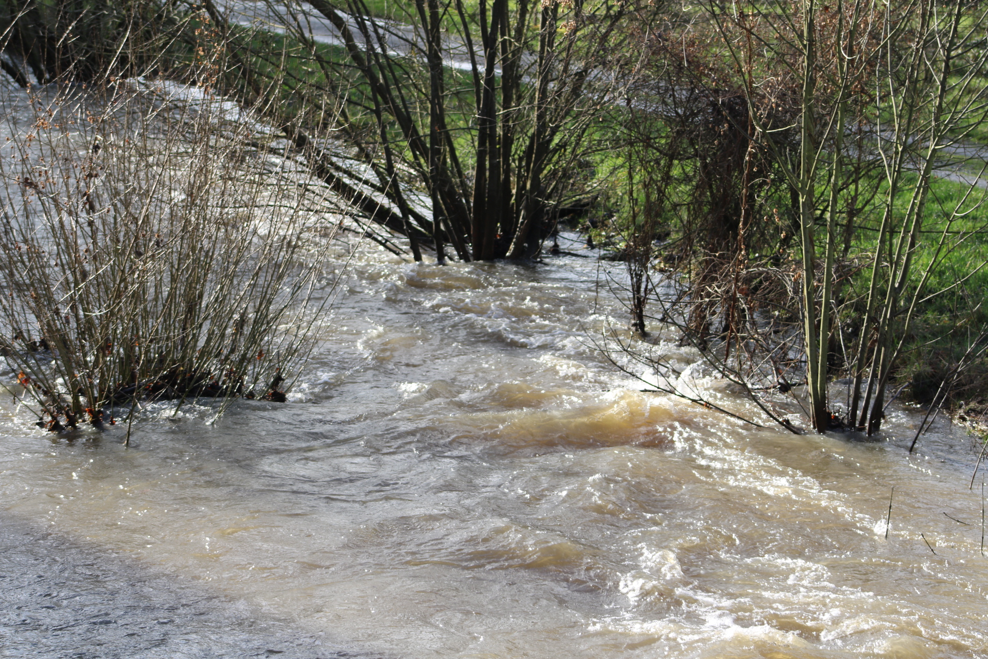 Die Wasserstände im Lahn-Dill-Kreis steigen weiter an. Foto: Lahn-Dill-Kreis/Marie-Therese Koch